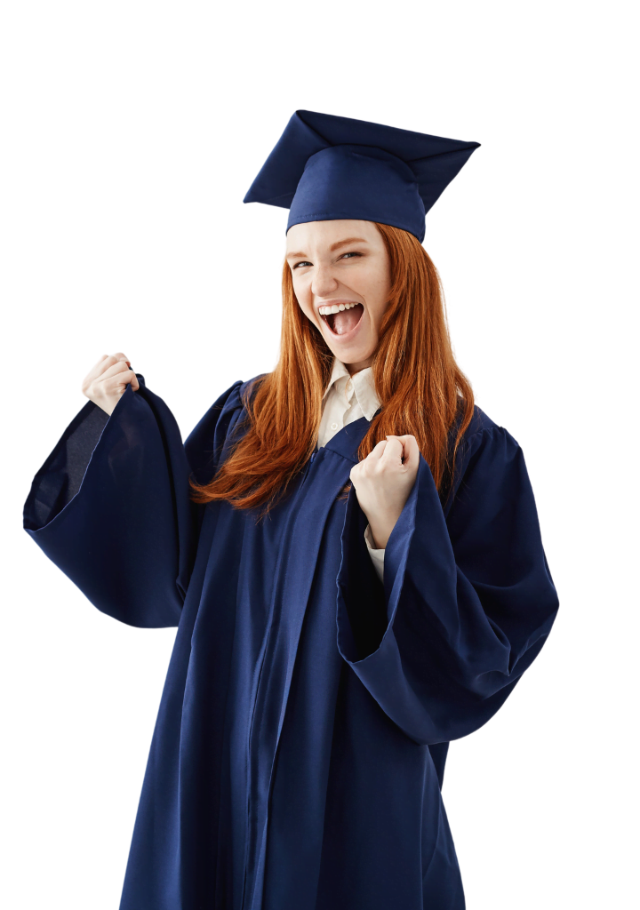 happy graduate woman mantle rejoicing laughing smiling removebg preview