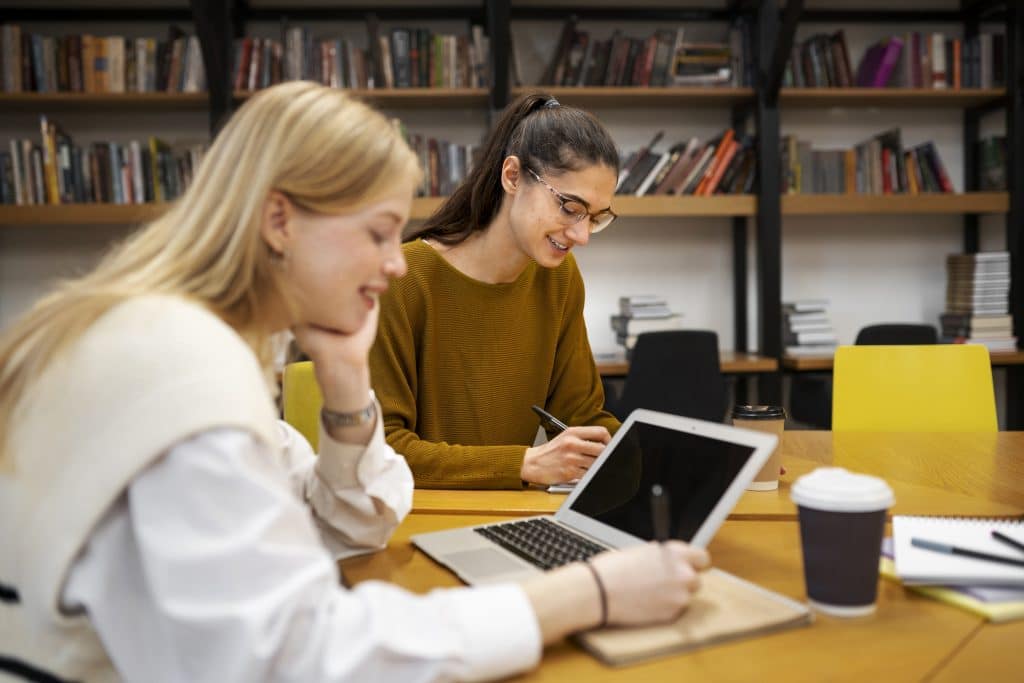 students working study group